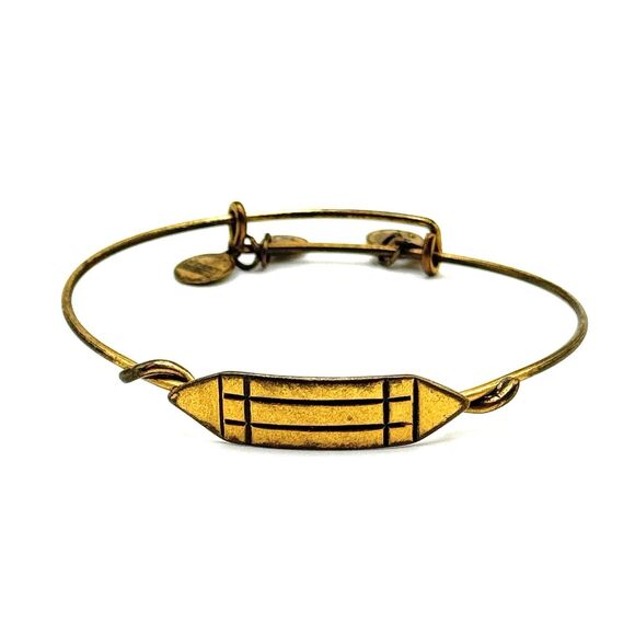 ALEX AND ANI Adjustable Copper Atlantaean Bracelet in Rafaelian Gold - Picture 1 of 4